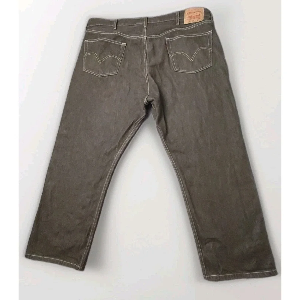 Levis 501 XX Straight Leg Jeans Mens W46 L30 Brown Button Fly 100%‎ Cotton Denim